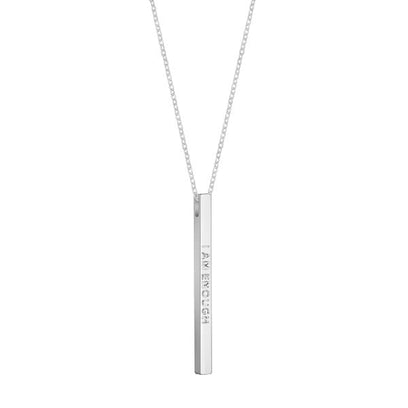 Silver I Am Enough Necklace - MantraBand