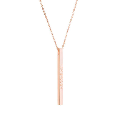 Rose Gold I Am Enough Necklace - MantraBand