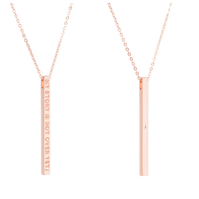 Rose Gold My Story Is Not Over Yet Necklace - MantraBand