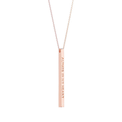 Rose Gold Always in My Heart Necklace - MantraBand