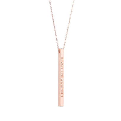 Rose Gold Enjoy The Journey Necklace - MantraBand